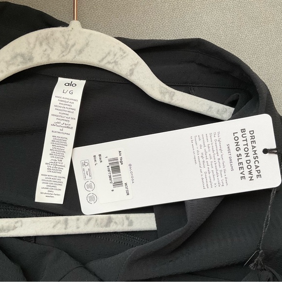 Alo Yoga Dreamscape Button Down Long Sleeve Black L - Picture 8 of 11